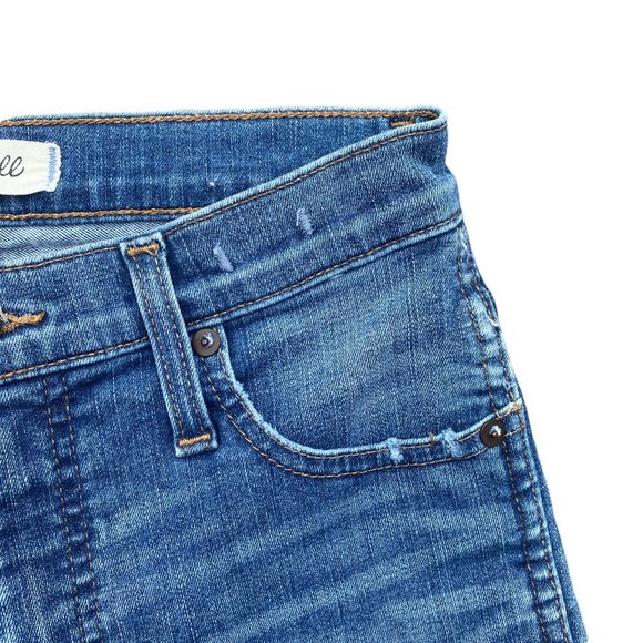 Madewell Women's 10" High-Rise Drop Step Hem Edition Distressed Skinny Jeans-25 - Picture 10 of 15